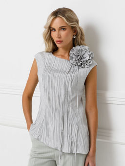 Блузка из вискозы с эффектом креш