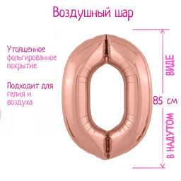 Воздушный шар фольгированный 40" «Цифра 0»