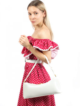 LACCOMA сумка АЛ3085-белый натуральная кожа хлопок фото 2