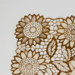 Салфетка ажурная для стола Букет, 8440 см, ПВХ, цвет золото - Simaland фото 3