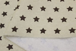 Фланель Темно-коричневые звездочки на св.телесно-желтом, ш.1.5м, хлопок-100%, 150гр/м.кв - Купава фото 4