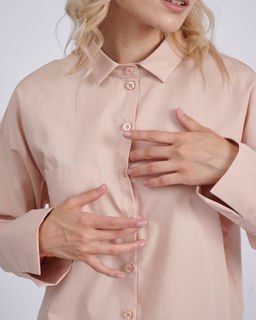 Блузка женская дл. рук. KATHARINA KROSS KK-B-0004V-пудровый  фото 10