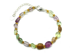 Браслет из флюорита галтовка 6*5-7*8мм, 18см