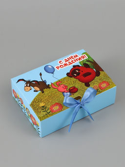 Цена за 3 шт. Коробка подарочная «С Днём рождения!», 16,5 х 12 х 5 см