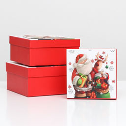 Набор коробок 3 в 1 15,5х15,5х7,5 18х18х8,5 20х20х9,5 см.