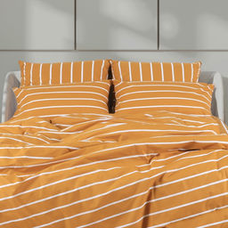 Наволочка Этель Mustard stripes 50*70см, 100% хлопок, поплин 125г/м2  фото 8