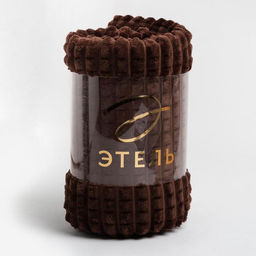 Плед Этель Клетка 150*200 см, цв.коричневый, корал-флис, 240гр/м2, 100% полиэстер  фото 4