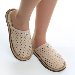 Тапочки-шлепанцы арт.4010-03 МАКО бежевая мушка