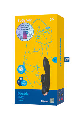 Вибромассажер Satisfyer Double Flex Connect App, черный, силикон  фото 11