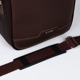 Сумка мужская TEXTURA через плечо, искусственная кожа, цвет коричневый  фото 4