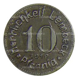 10 пфеннигов 1919 года Германия  Нотгельд Херликхайт Лембек