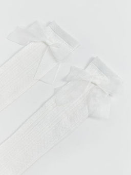 Fiyonk Detayl? K?z ?ocuk Diz Alt? ?orap 2li