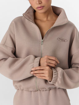 Толстовка женская бежевая на молнии