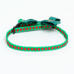 Ошейник Зима, 30 х 1 см, капрон, зелёный - Пижон фото 2