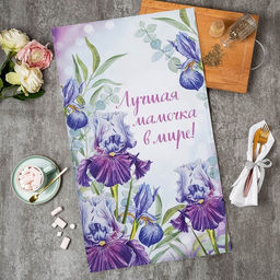 Полотенце "Ирис" 40х73 см, 100% хлопок, саржа 190 г/м²