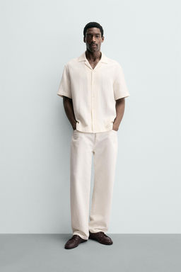 CAMISA JACQUARD GEOM?TRICO / Crudo