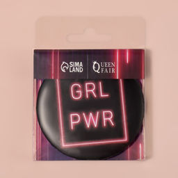 Зеркало GRL PWR, d 7,5 см, PVC - коробка, рисунок МИКС - Queen fair фото 4