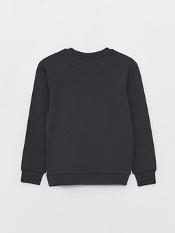 Bisiklet Yaka Bask?l? ?ift Y?nl? Payetli Uzun Kollu Erkek ?ocuk Ti??rt - Waikiki фото 3