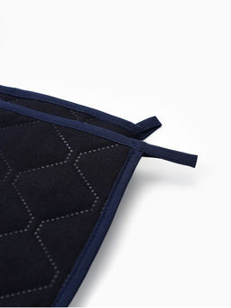 Кухонный набор Этель: варежка-прихватка 20?28 см, прихватка 19?19 см, синяя