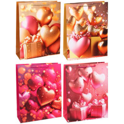 Пакет подарочный "Море сердец" 31*40*12 см