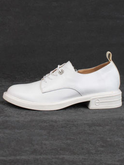 03-HP9962B WHITE Полуботинки женские (натуральная кожа)