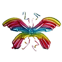 Цена за 5 шт. Воздушные фольгированные крылья «Бабочка», 122 см, градиент