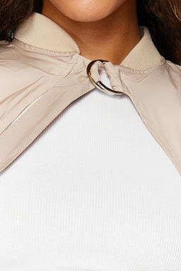 Koyu Bej Regular Kal?p Kusakl? Crop Bolero Mont TWOSS24MO00011