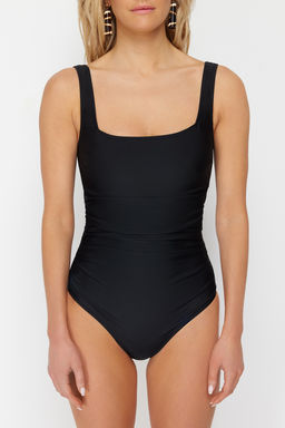 TRENDYOLMILLA Bordo Kare Yaka Toparlay?c? Regular Mayo TBESS24MA00102 фото 21