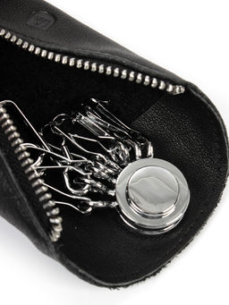 LACCOMA ключница X169-100-черный натуральная кожа фото 4