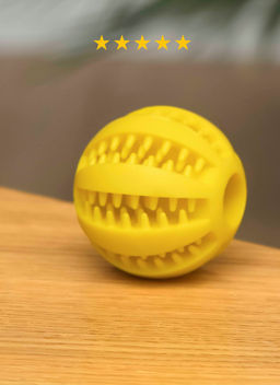 Игрушка для собак, мяч для лакомств "чистые клыки", 5 см., цвет в ассортименте PS047