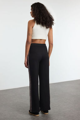 TRENDYOLMILLA Siyah C?rt C?rt Kapamal? Yuksek Bel Pileli Wide Leg/Genis Kesim Orme Pantolon TWOAW24PL00177  фото 59
