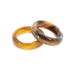 Кольцо из камня гладкое Медовый Агат коричневый привлекает достаток размеры 16-19мм - Сандаловый дом фото 3