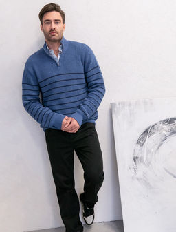 VILATTE / Свитер фактурной крупной вязки с металлической молнией  фото 3