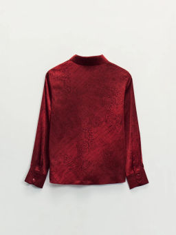 Атласная блузка с принтом / Zarina