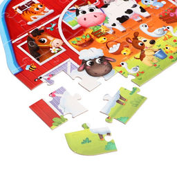 Фигурный пазл в металлической копилке с замочком Животные нашей фермы, 40 деталей - Puzzle time фото 6