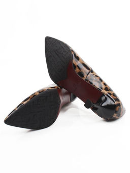 06-A43A-541PC BLACK/LEOPARD Туфли женские "Лодочки" (натуральная кожа)