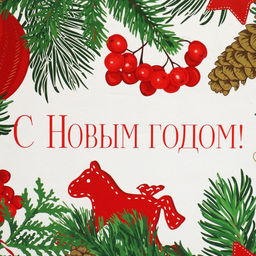 Цена за 2 шт. Коробка подарочная новогодняя складная «С Новым годом», 15×15×7 см
