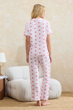 Pembe %100 Pamuklu Kalpli Biye Detayl? Muslin Dokuma Pijama Tak?m? THMSS26PT00033 - Trendyolmilla фото 4