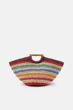 BOLSO CAPAZO YUTE 100% RAYAS / Multicolor - Zara фото 2