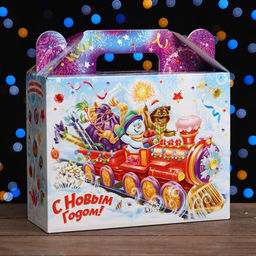 Цена за 5 шт. Коробка подарочная складная Навстречу Радости 23 х 8,5 х 23 см