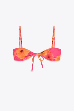 PRINTED BIKINI TOP - Zara фото 9