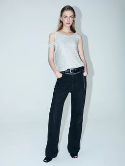 Жилет с пайетками с вискозой в составе / Zarina