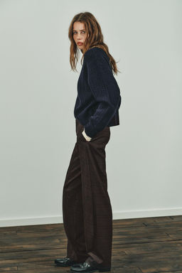 CHECK TROUSERS WITH SEAM DETAILS - Zara фото 5