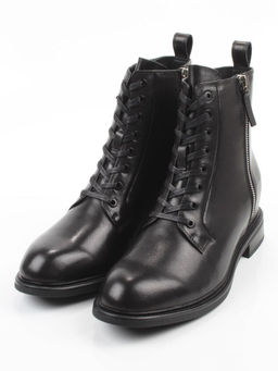 04-M3-1492 BLACK Ботинки зимние женские (натуральная кожа, натуральный мех)