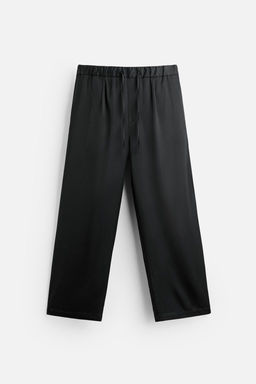 RELAXED FIT SATIN TROUSERS - Zara фото 6