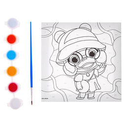 Картина по номерам для детей «Стильная уточка», 15 х 15 см