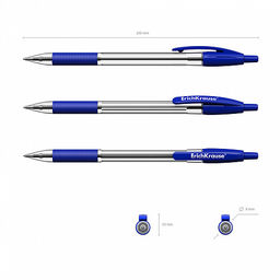 Цена за 50 шт. Ручка шариковая автоматическая ErichKrause R-301 Matic&Grip Classic 1.0, цвет чернил синий (в коробке по 50 шт.)  фото 4