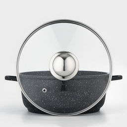 Кастрюля Доляна «Элит», 2 л, d=20 см, h=9 см, литые ручки, антипригарное покрытие, литой алюминий, чёрная