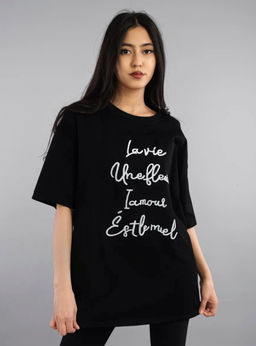 K12749 Футболка (плотный хлопок) ЧЕРНЫЙ