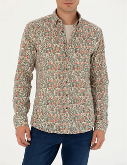 Haki Slim Fit Uzun Kollu G_mlek - Pierre cardin фото 5